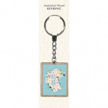 Wooden Keyring | G'day Australia